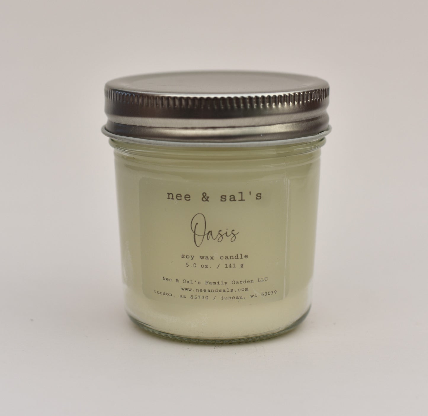 Oasis soy candle 5 oz.