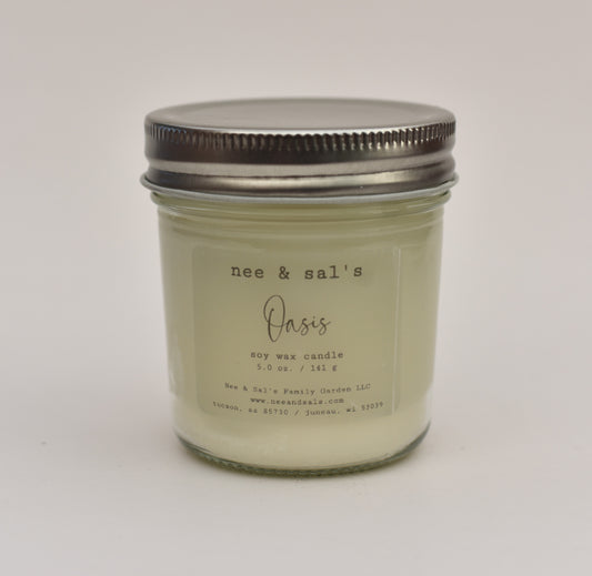 Oasis soy candle 5 oz.