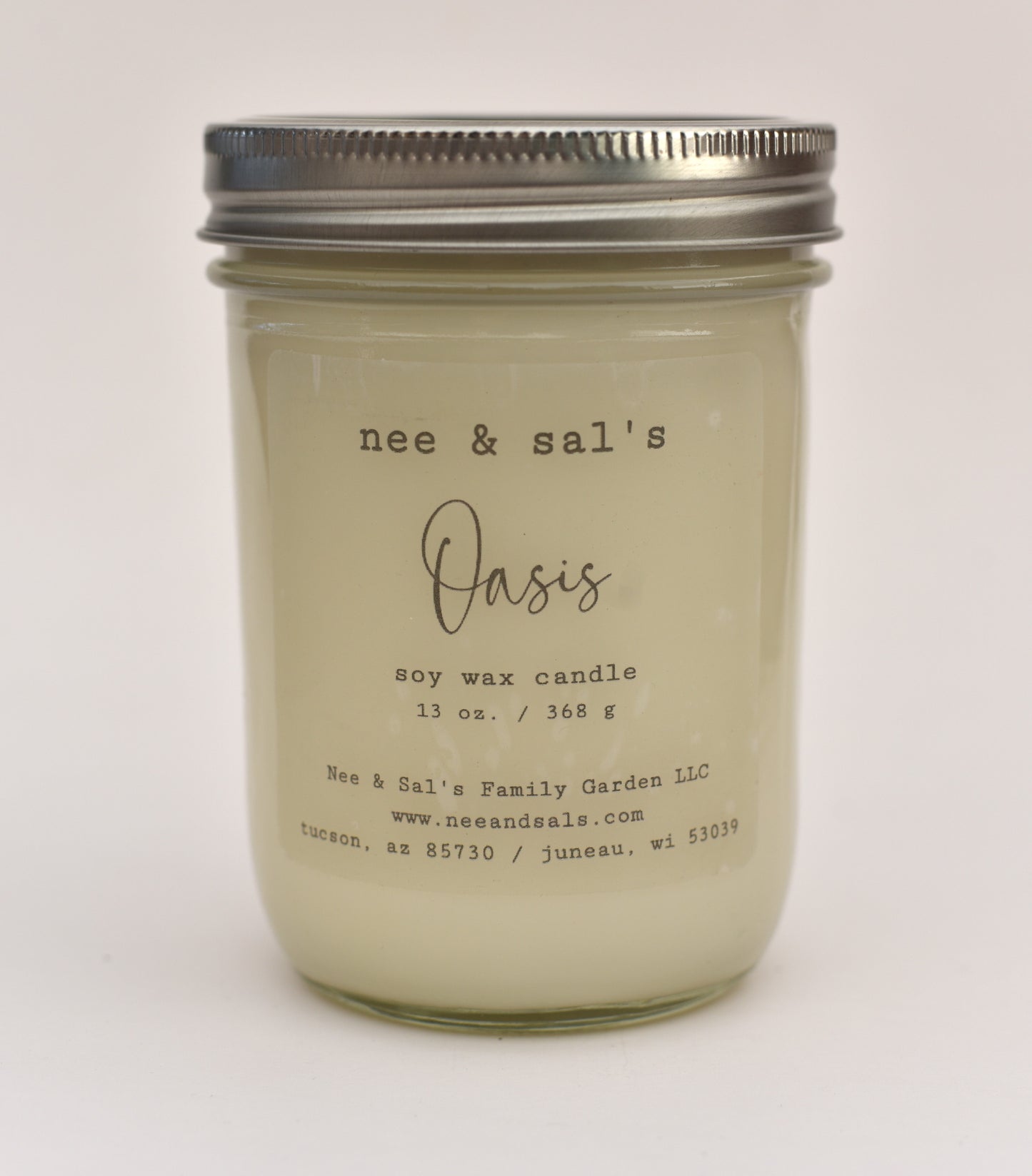 Oasis soy candle 13 oz.